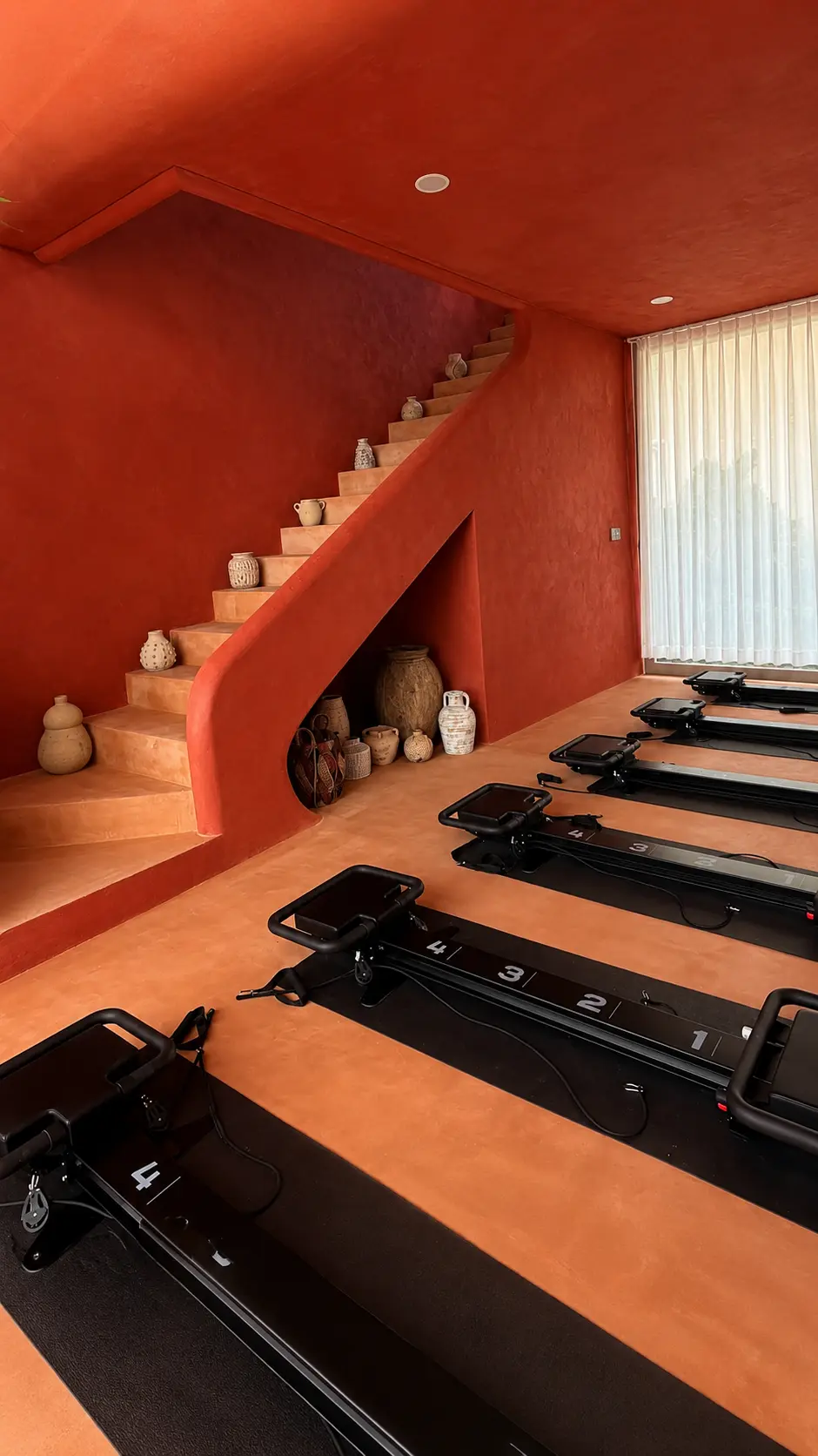 The Lava studio interior with stairs